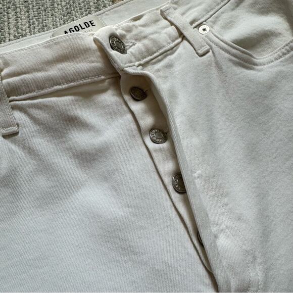 Agolde Nico White Ultra High Rise Slim Fit Button Fly Jeans Women’s Size 29 - Picture 11 of 13